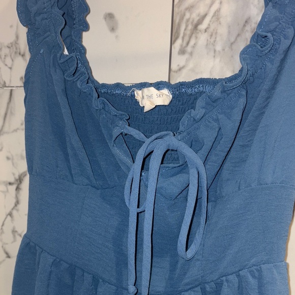 Blue Ruffled Dress - Picture 2 of 4